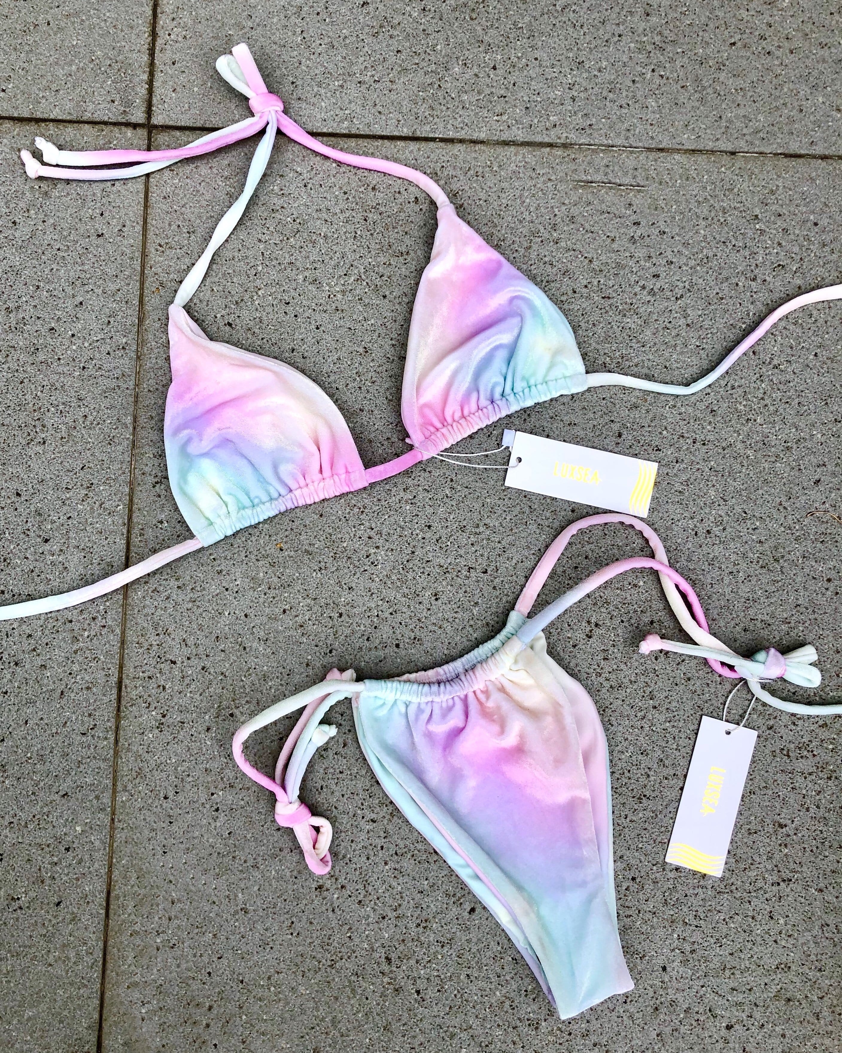 Rainbow Pastel LV Bikini